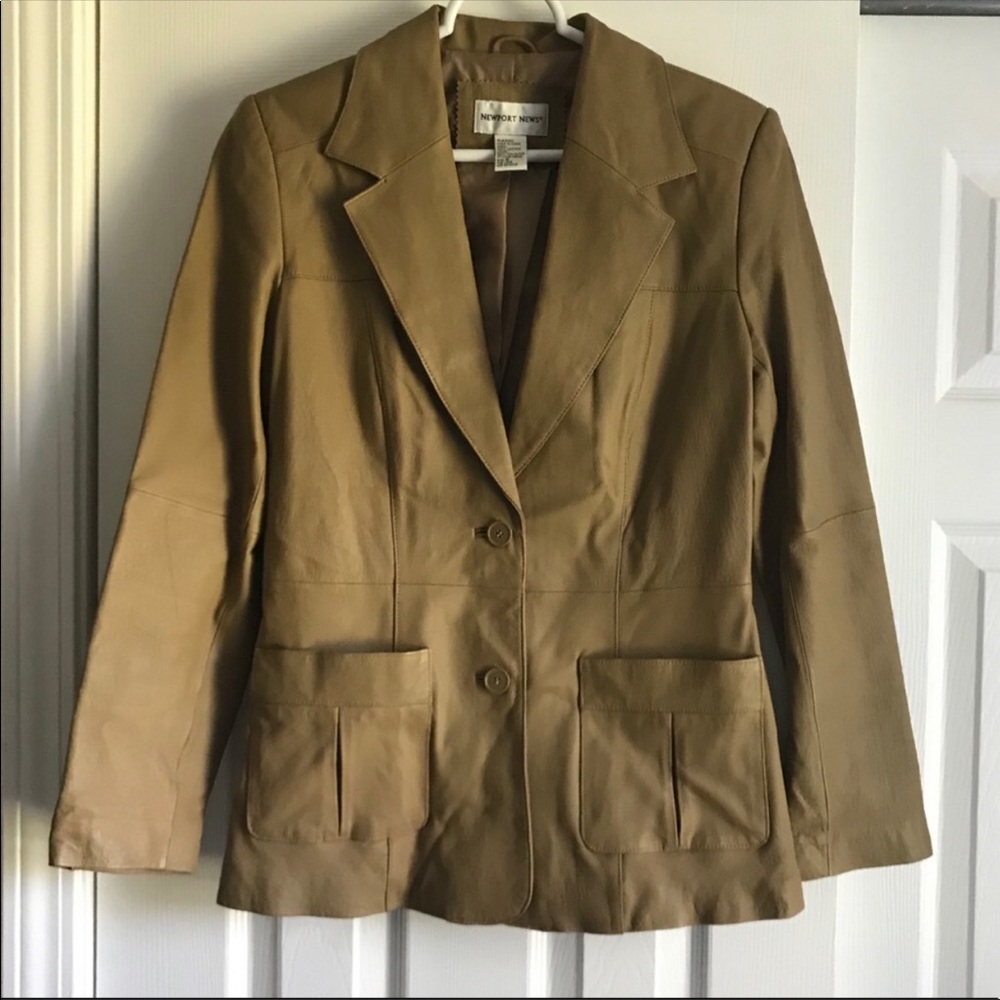 NWOT Newport News Leather Jacket